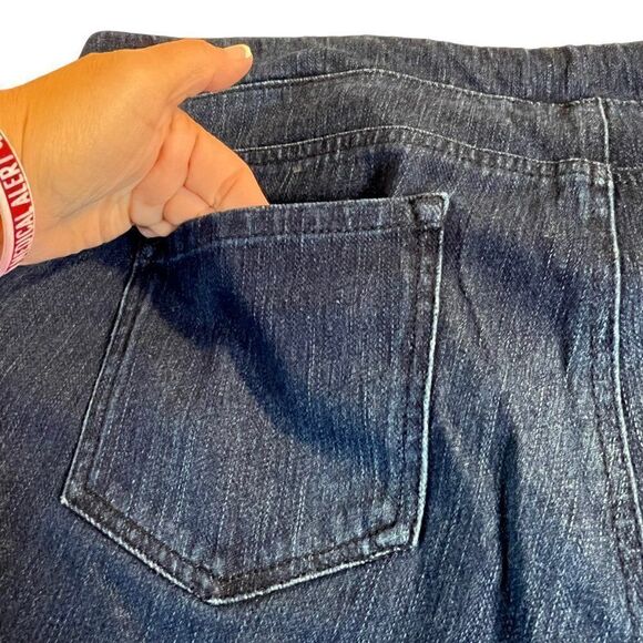 DG2 by Diane Gilman 2XP dark denim pull on drawstring jeans - Picture 10 of 12